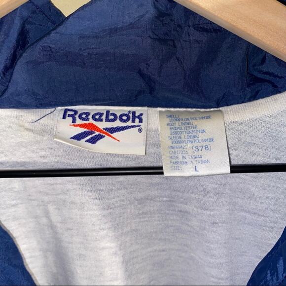 VNTG REEBOK zip up jewel tone windbreaker size L - Picture 3 of 3